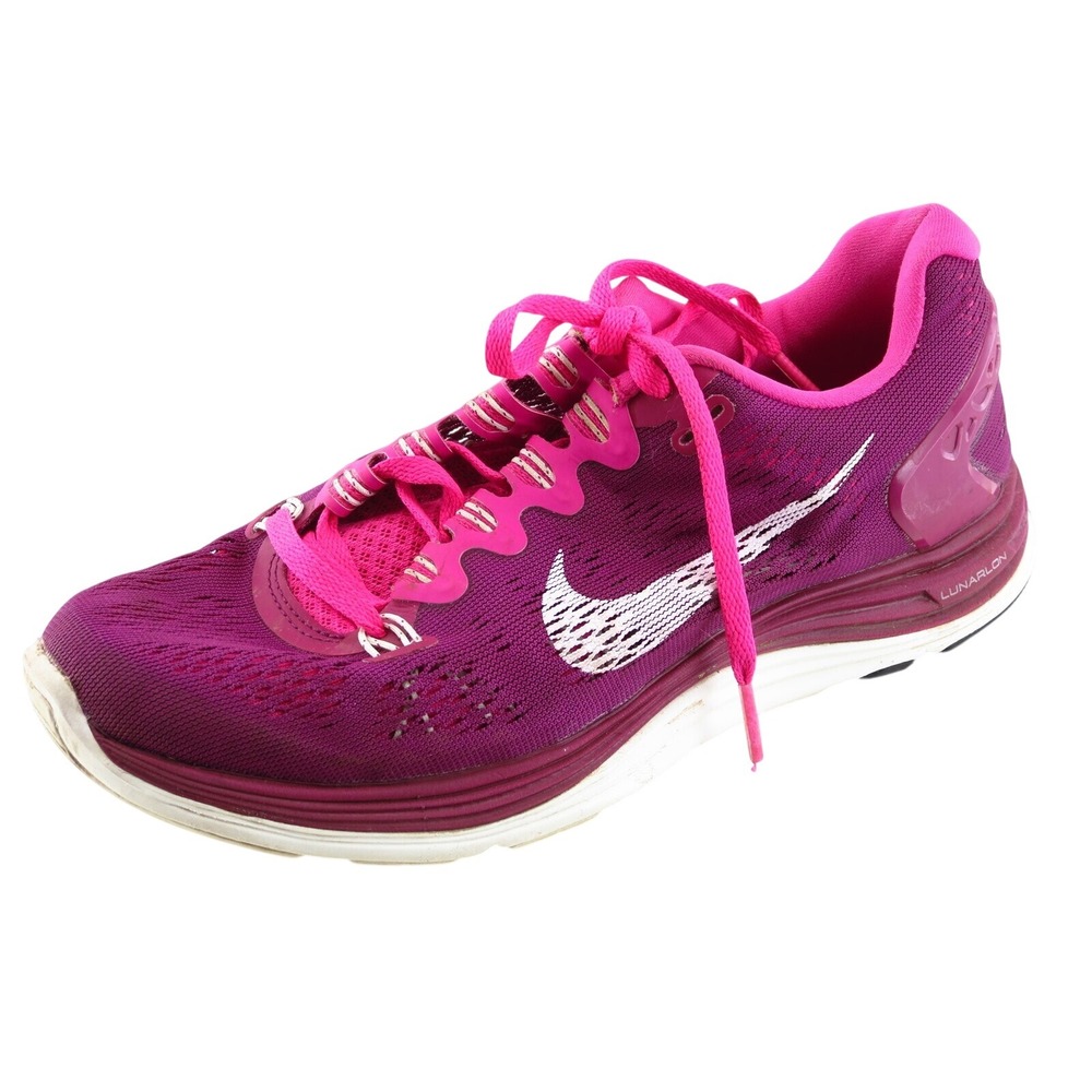 Nike Women's Lunarglide‎ 5 Running Shoes Size 6 Pink Fabric Lightweight Athletic